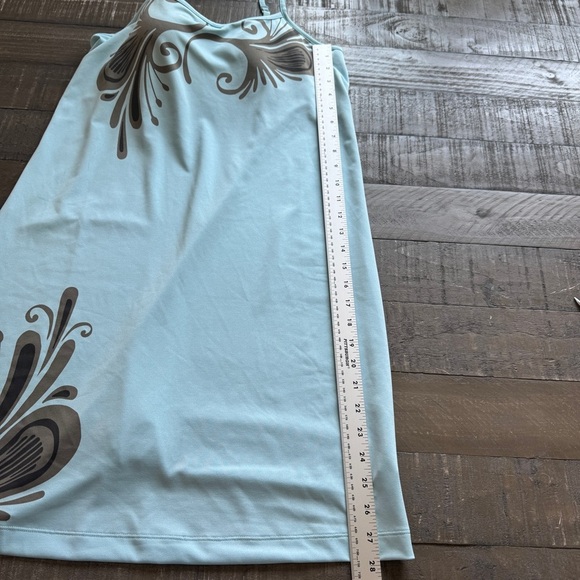 Athleta Spaghetti Straps Swim Dress Cover Up Built in Underwire Bra Blue Size M - Picture 7 of 11